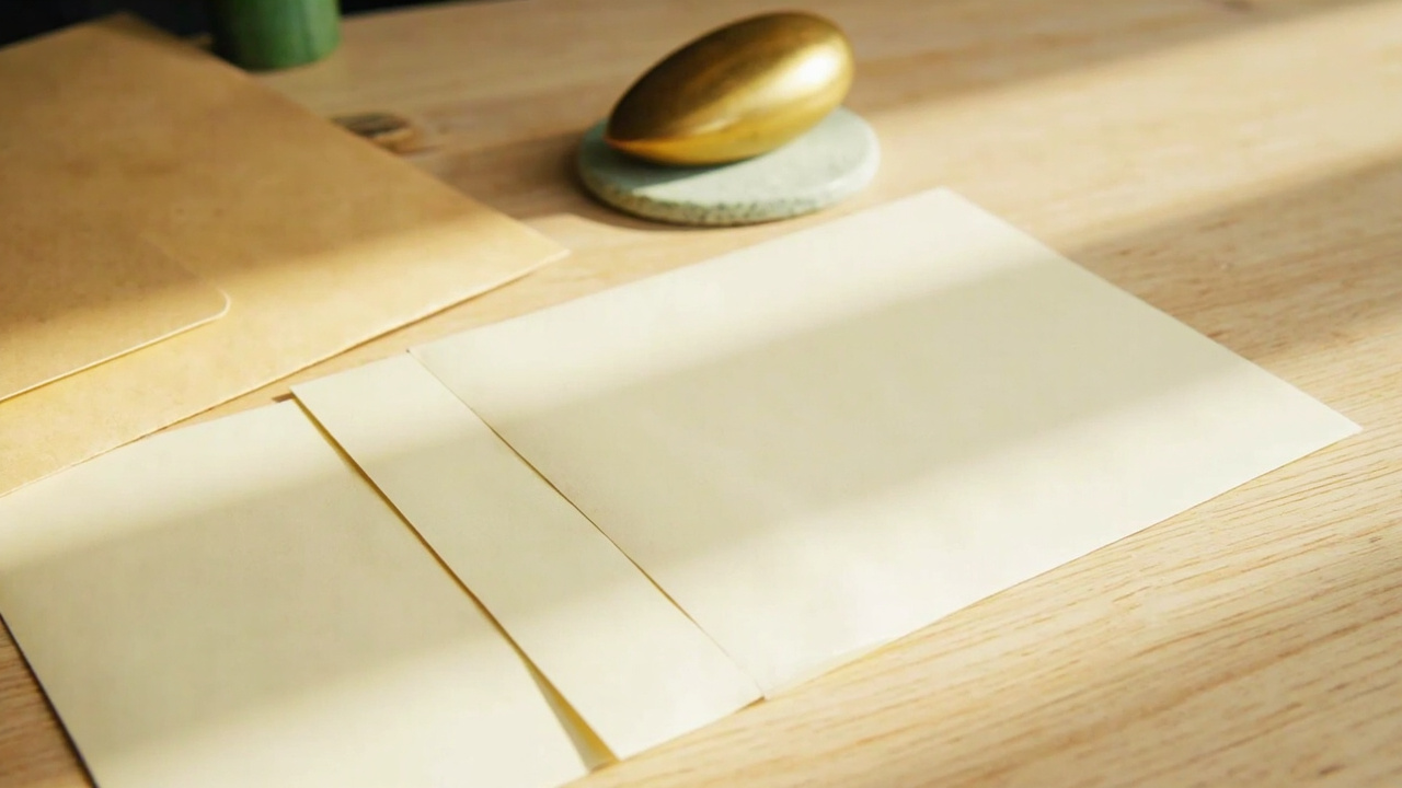 Walnut verification desk with a cream folder and reading glasses